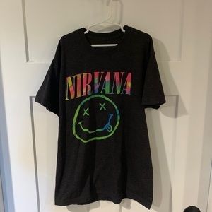 nirvana smiley face shirt medium